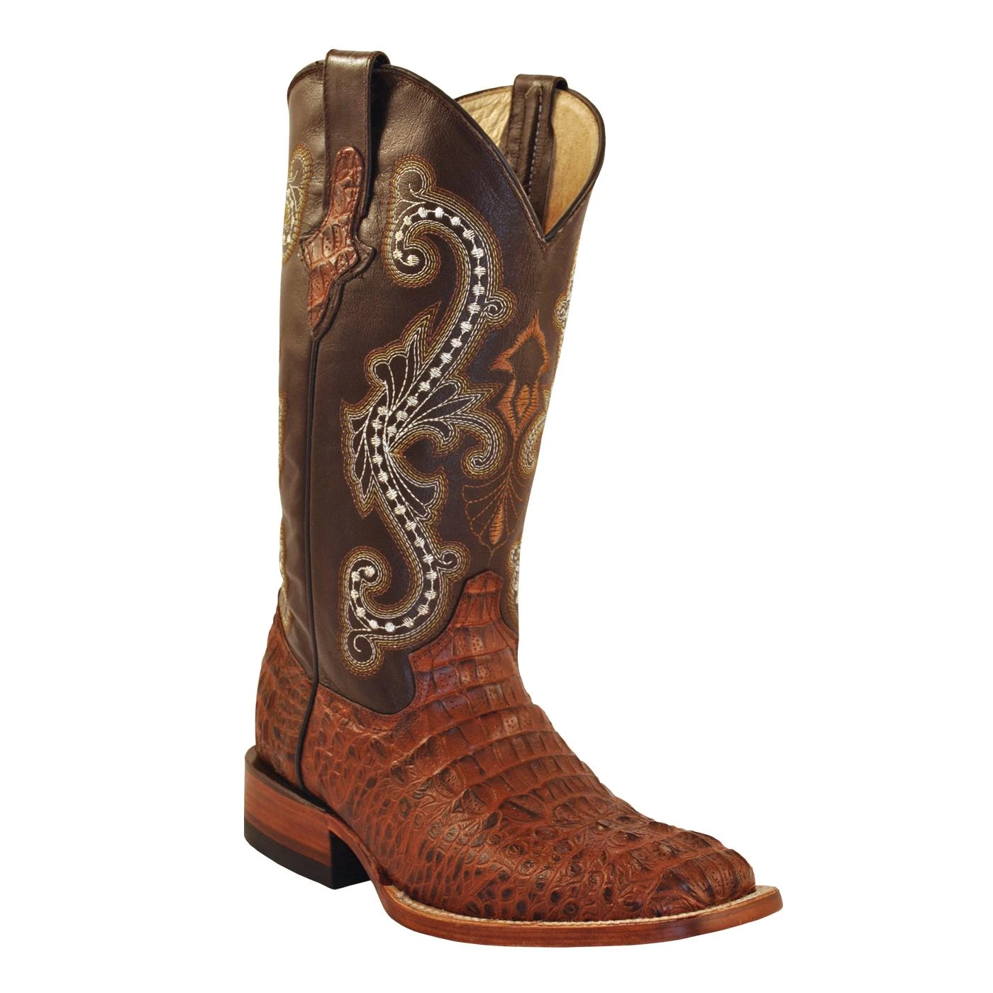 Ferrini Ladies 90393-23 Sport Rust Caiman Crocodile Print Boots