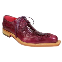 Fennix Italy "Finley" Burgundy Genuine Alligator / Calf Oxford Shoes.