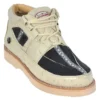 Los Altos Black / Bone Genuine Stingray / Ostrich Casual Shoes ZA101105