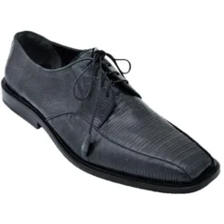 Los Altos Black Genuine All-Over Lizard Dress Shoes With Laces ZV030705