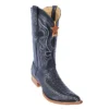 Los Altos Black Genuine Crocodile Tail With Deer 3X Toe Cowboy Boots 952805