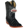 Los Altos Kid's Black All-Over Alligator Tail Prints 3X Toe Cowboy Boots 3450105