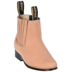 Los Altos Kid's Oryx Genuine Suede Charro Short Boots 416311