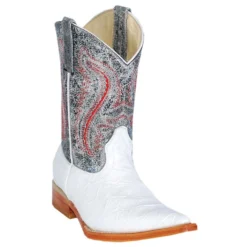 Los Altos Kid's White All-Over Anteater Print 3X Toe Boots 3454828