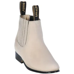 Los Altos Kid's Winterwhite Genuine Suede Charro Short Boots 416304