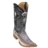 Los Altos Natural All-Over Genuine Crocodile Tail 3X Toe Cowboy Boots 950149