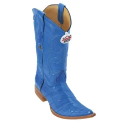 Los Altos Royal Blue Genuine All-Over Eel 3X Toe Cowboy Boots 950890