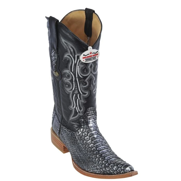Los Altos Silver Genuine All-Over Belly Python 3X Toe Cowboy Boots 955736