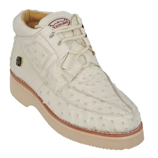 Los Altos Winterwhite Genuine All-Over Ostrich Casual Shoes ZA060304