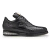 Belvedere "LUPO" Black Ostrich Bubble Soled Sneakers With Eyes 33624.