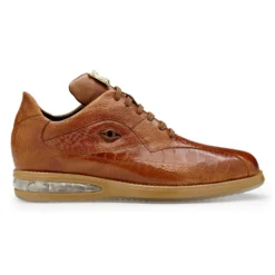 Belvedere "LUPO" Honey Ostrich Bubble Soled Sneakers With Eyes 33624.