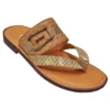 Mauri "1215" Brown / Beige Genuine Ostrich / Python Sandals