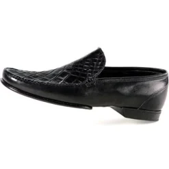 Mauri "12400" Black Genuine All Over Alligator Black Loafer Shoes