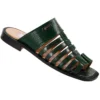 Mauri "1602" Forest Green Genuine Tejus Lizard / Shark Skin Sandals