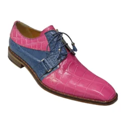 Mauri "2876" Fucsia And New Bleu All-Over Genuine Alligator Shoes