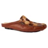 Mauri "3416" Cognac Genuine Nappa / Cognac-Dune-Camel Body Alligator Half Shoes.