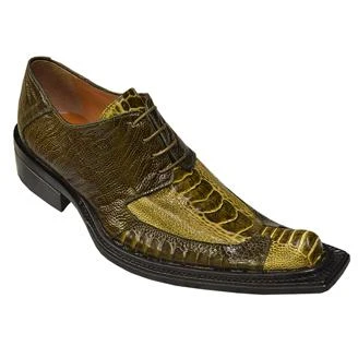 Mauri 44150 Sport Rust / Bicolore Olive / Khaki All Over Genuine Ostrich Shoes - Image 2