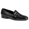 Mauri "4516/3" Black Genuine Baby Alligator Loafer Shoes.
