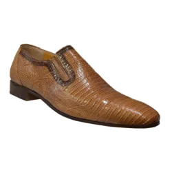 Mauri "4607" Camel / Dark Brown Genuine All Over Lizard Dressy Shoes