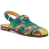 Mauri 5128 Multi Green Genuine Body Alligator / Calfskin Sandals.