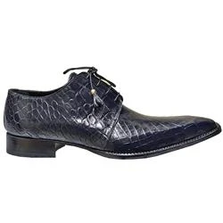 Mauri 53125 Navy Genuine All-Over Alligator Belly Skin Shoes - Image 2