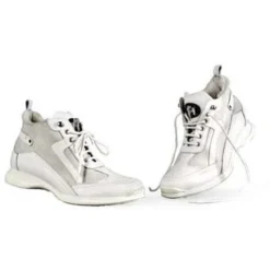 Mauri "8974" White Genuine Crocodile Boots.