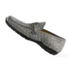 Mauri "9130" Grey All Over Genuine Alligator / Ostrich Loafer Shoes