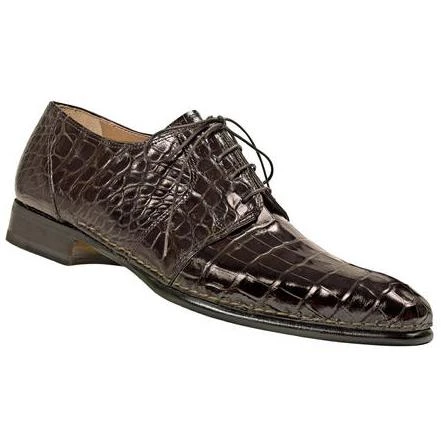 Mauri "Balzac" 1192 Dark Brown All Over Genuine Baby Alligator Shoes.