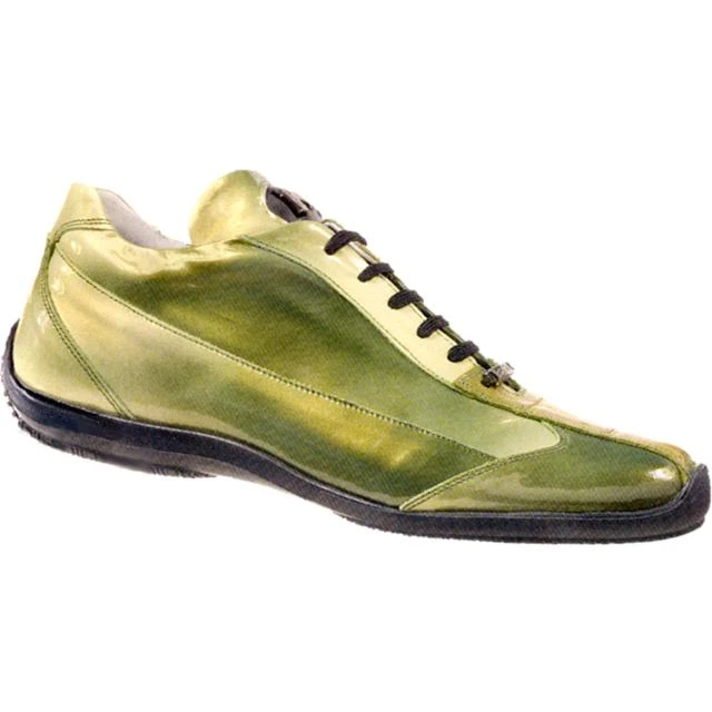Mauri "Bang!" 8812 Khaki / Multigreen Baby Crocodile / Patent Leather Sneakers