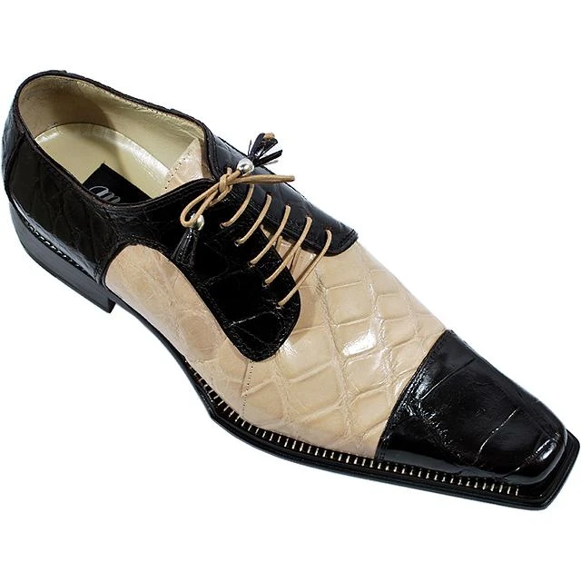 Mauri "Believer" 44151 Chocolate / Beige Genuine All-Over Alligator Shoes