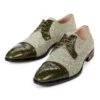 Mauri "Brunico" 53151 Money Green Genuine Body Alligator / Fabric Dress Shoes