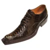 Mauri "Cactus" 42635 Brown/Gold Genuine All-Over Ostrich Shoes