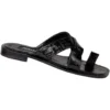 Mauri "Cambusa" 1293 Black Genuine Crocodile Sandals
