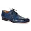 Mauri "Castello" 1162 Wonder Blue Genuine All Over Alligator Hand Painted Shoes
