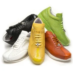 Mauri "Cherry" M770 Genuine Crocodile / Nappa Perforated / Nappa Casual Sneakers