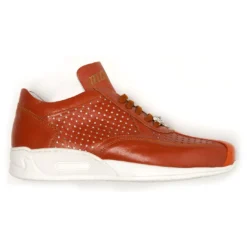 Mauri "Cherry" M770 Orange Genuine Baby Crocodile / Nappa Perforated / Nappa Leather Sneakers