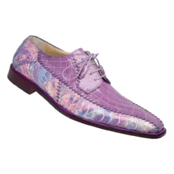 Mauri "Cotton Candy" 4381 Amethyst / Multifucsia All-Over Genuine Baby Crocodile / Ostrich Leg Skin Shoes
