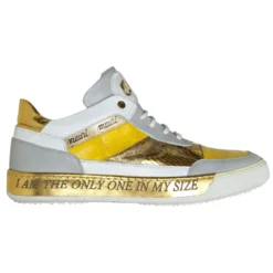 Mauri "Express" 8656 Yellow / White Genuine Baby Crocodile Nappa Leather Shoes