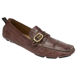 Mauri "Golden Touch" 9272 Sport Rust Genuine Baby Crocodile / Nappa Leather Hand-Painted Shoes