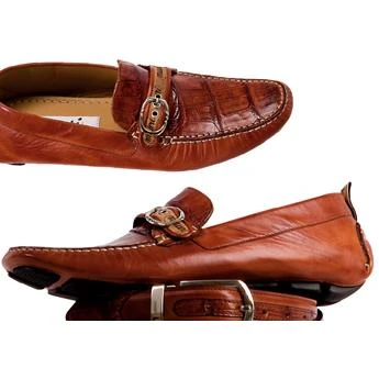 Mauri "Golden Touch" 9272 Sport Rust Genuine Baby Crocodile / Nappa Leather Hand-Painted Shoes - Image 2