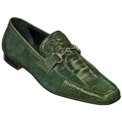 Mauri "Launch" 9234 Forest Green Genuine Alligator / Ostrich Leg / Suede Shoes