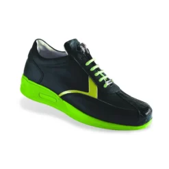 Mauri M704 Black Genuine Baby Crocodile Nappa Patent Leather Sneakers