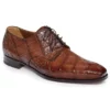 Mauri "Palladio" 1059 Burnished Sport Rust Genuine Body Alligator Hand Painted Oxford Shoes