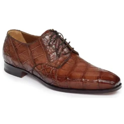 Mauri "Palladio" 1059 Burnished Sport Rust Genuine Body Alligator Hand Painted Oxford Shoes