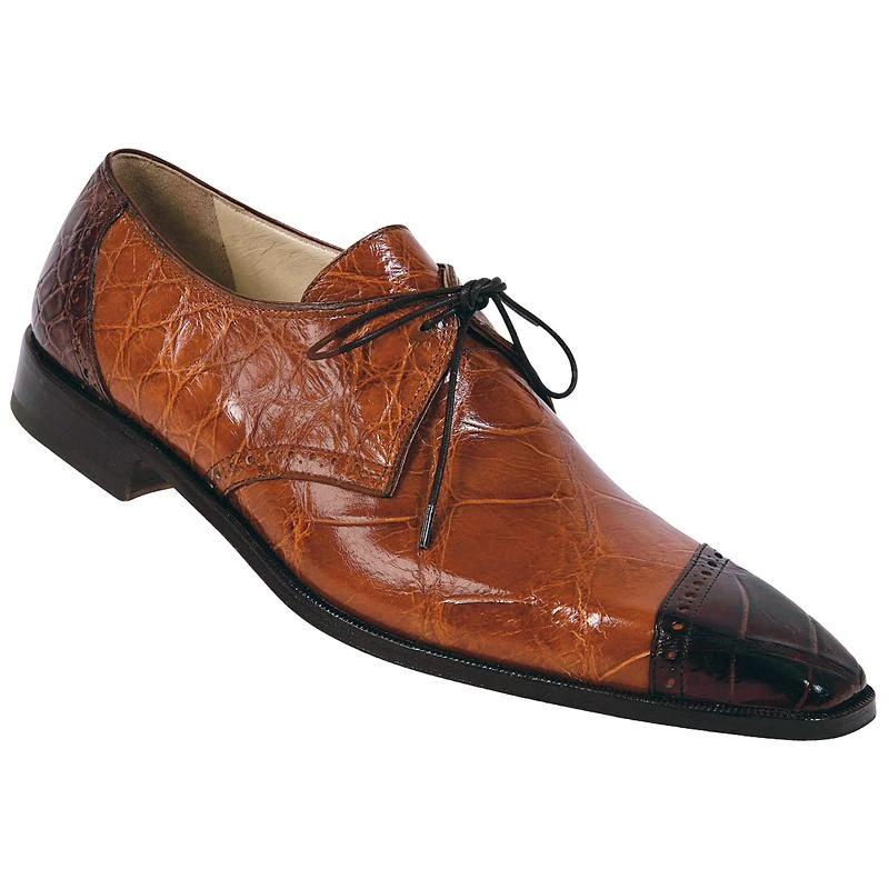 Mauri "Pelican" 1075 Rust / Cognac Genuine All-Over Alligator Shoes