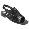 Mauri "Riviera" 1751 Black Genuine Ostrich Sandals