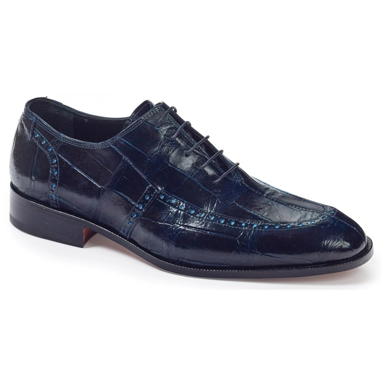 Mauri "Sammartino" 4869 Wonder Blue Genuine Body Alligator Shoes