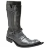 Mauri "Sestriere" 44240 Medium Grey Genuine Alligator Dover Leather Boots