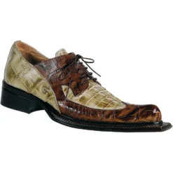 Mauri "Soul" 44157/1 Tabac / Bone Hornback Genuine Crocodile Shoes