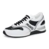 Mauri ''Ticino'' 6199 White / Black Genuine Baby Crocodile / Calf Casual Sneakers.